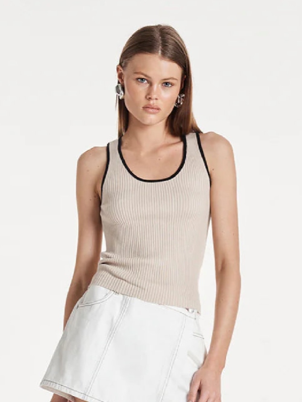 Madison The Label | Natalia Knit contrast Tank